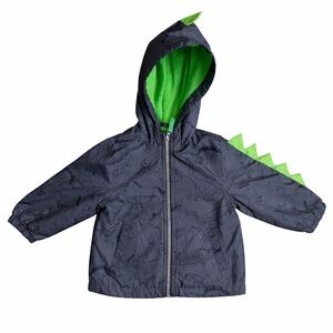 Carter’s Dino Jacket 18 Months | Green Fleece Lined | ROAR!
